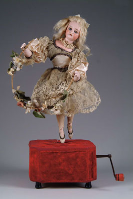 Appraisal: SIMON HALBIG BALLET DANCER AUTOMATON An exquisite automaton of a