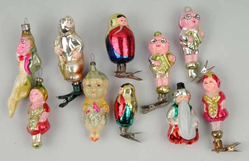 Appraisal: Lot of Assorted Russian Ornaments Description All figural Includes six