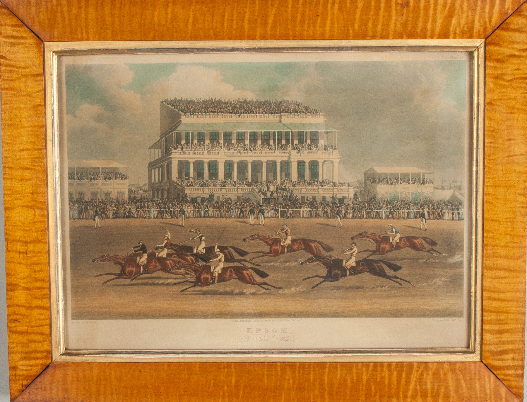 Appraisal: Two Ackerman Co Hand Colored Prints The Grandstand plate IV