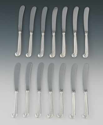 Appraisal: A Set of Fourteen Williamsburg Reproduction Fruit Knives by Stieff