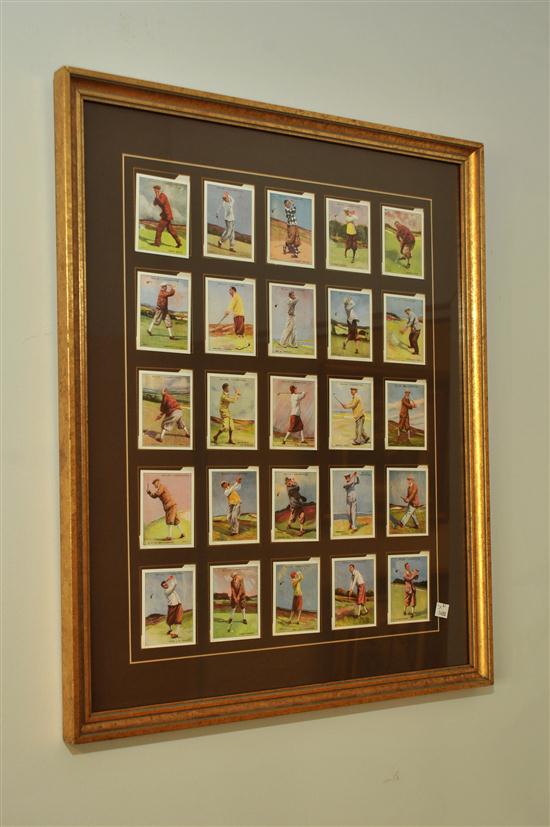 Appraisal: FRAMED SET OF REPRODUCTION CIGARETTE CARDS Wills's Cigarettes Famous Golfers