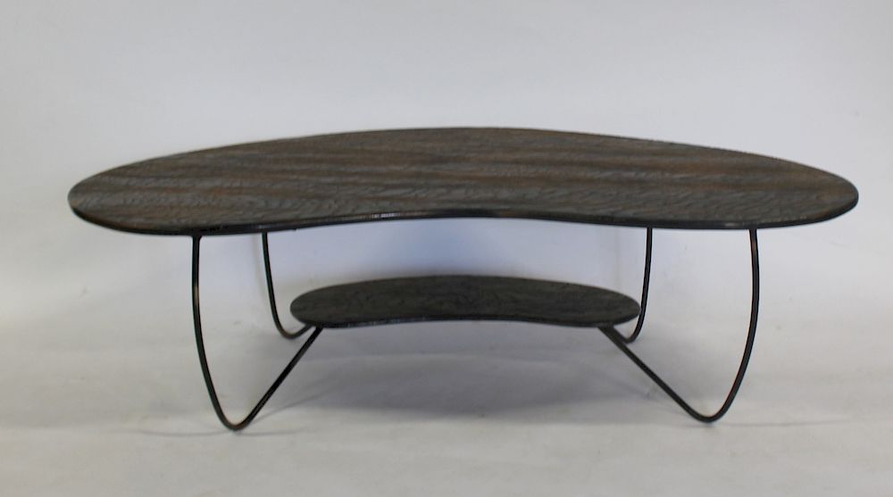 Appraisal: MIDCENTURY Boomerang Style Tier Coffee Table From a Westchester estate