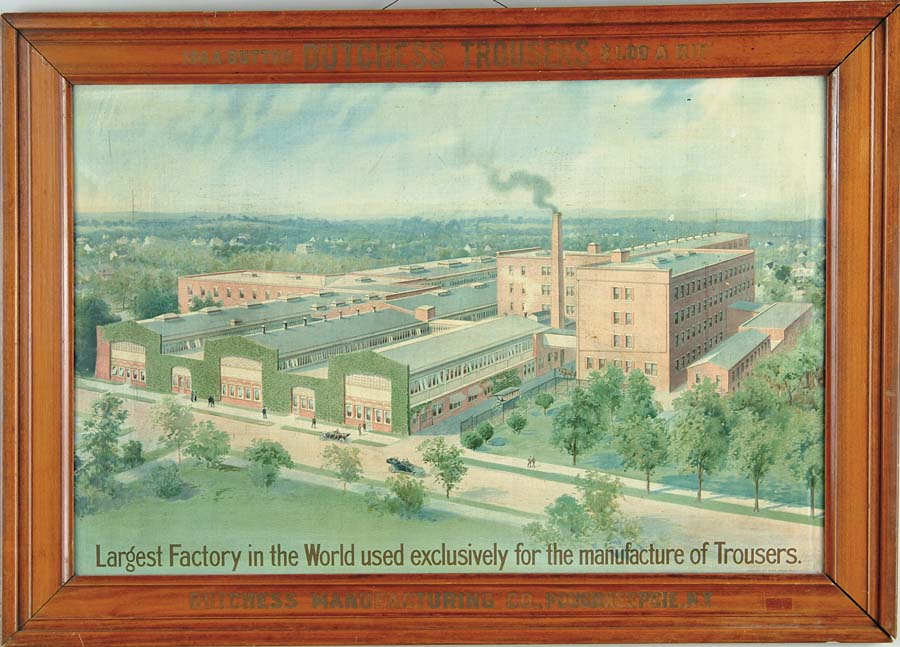 Appraisal: DUTCHESS MFG CO TIN SIGN Aerial view illustration of their