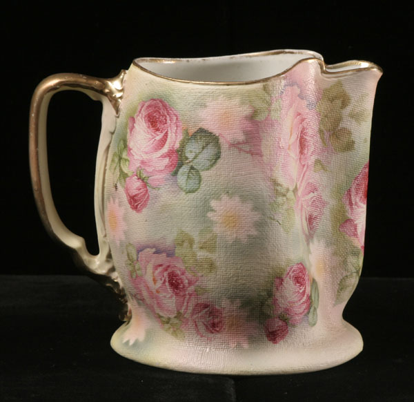 Appraisal: Royal Bayreuth pitcher Rose Tapestry pattern gilt trim H Wear