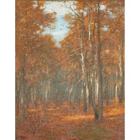 Appraisal: Edward Potthast American - Trees in Forest Estimate -