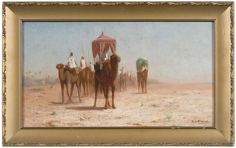 Appraisal: Lemuel D Eldred Massachusetts - The Camel Caravan signed lower