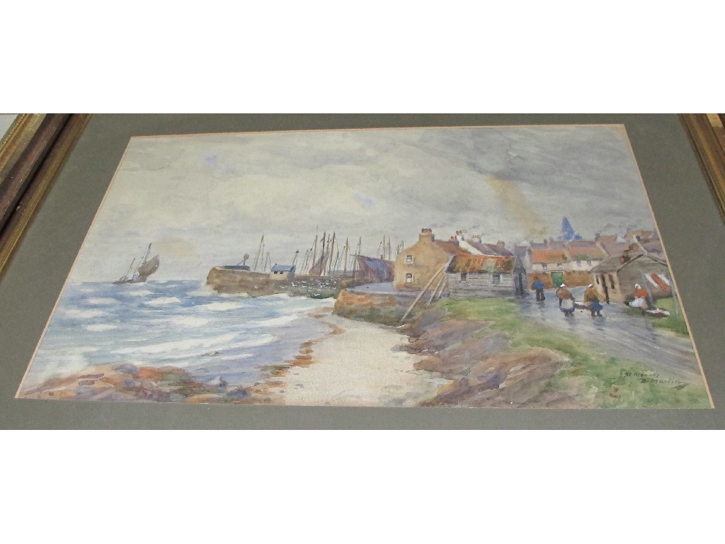 Appraisal: DAVID MARTIN Watercolour 'St Monan's' signed and entitled