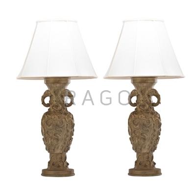 Appraisal: JAMES MONT - JAMES MONT DESIGN Pair of table lamps