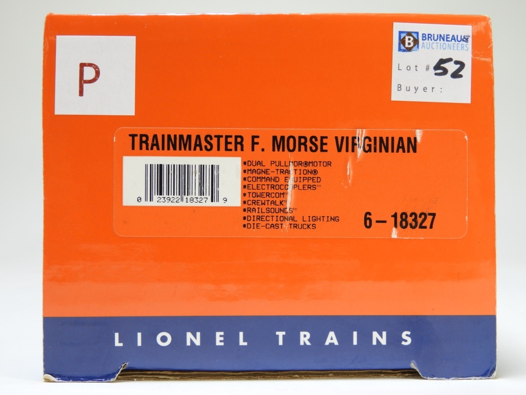 Appraisal: LIONEL TRAINMASTER F MORSE VIRGINIAN O LOCOMOTIVE Item no -