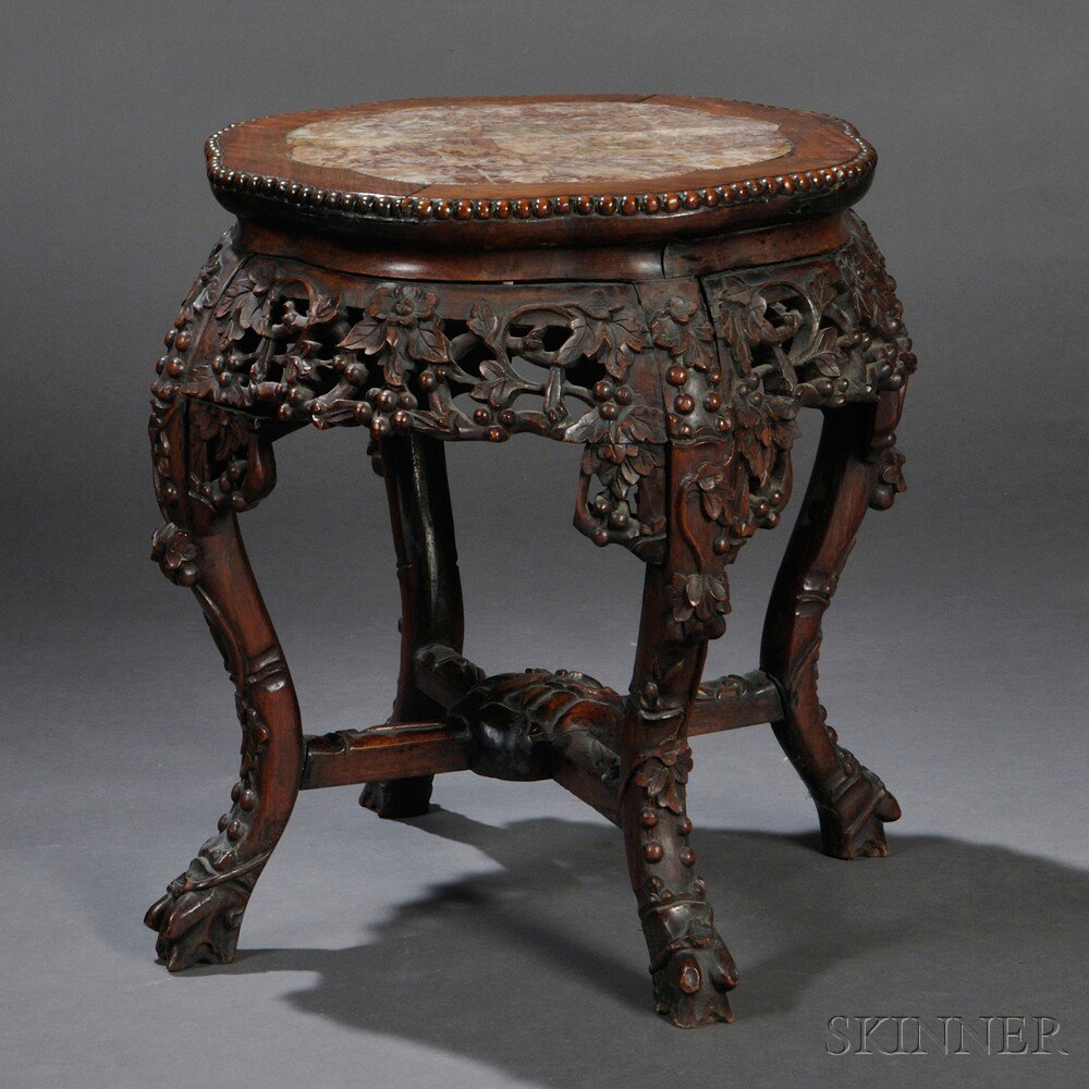 Appraisal: Export Marble-top Stand China late th early th century the