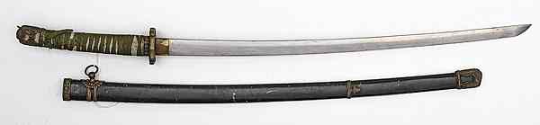 Appraisal: WWII Japanese Samurai Sword This katana has a unsigned blade