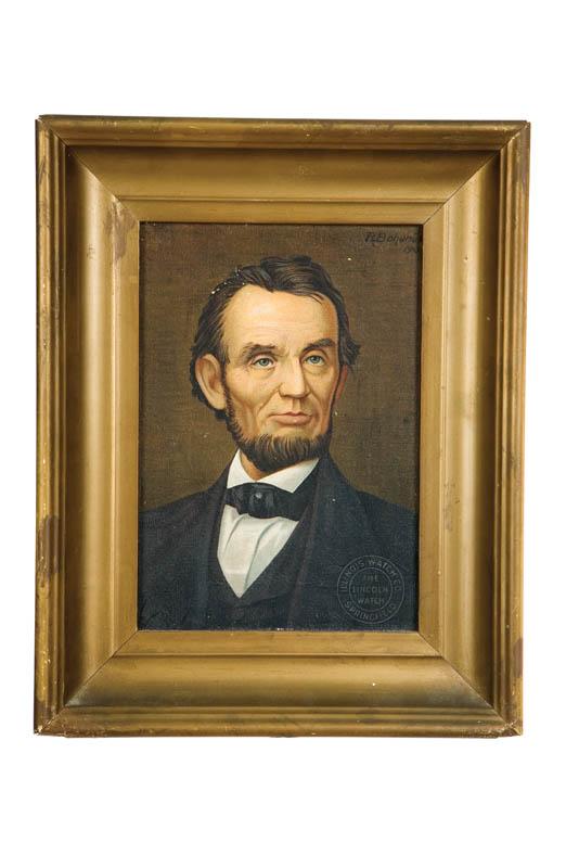 Appraisal: CHROMOLITHOGRAPH WITH LINCOLN American early th century Advertising print on