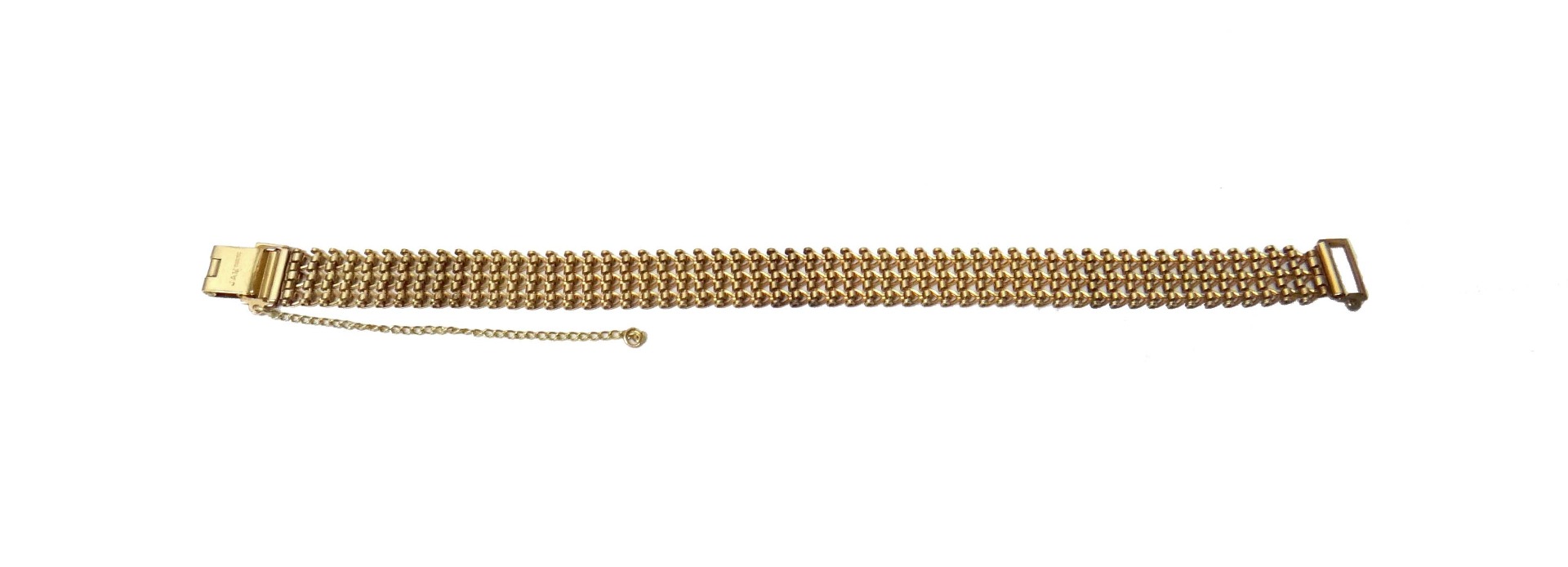 Appraisal: A ct gold bracelet in a woven multiple link design