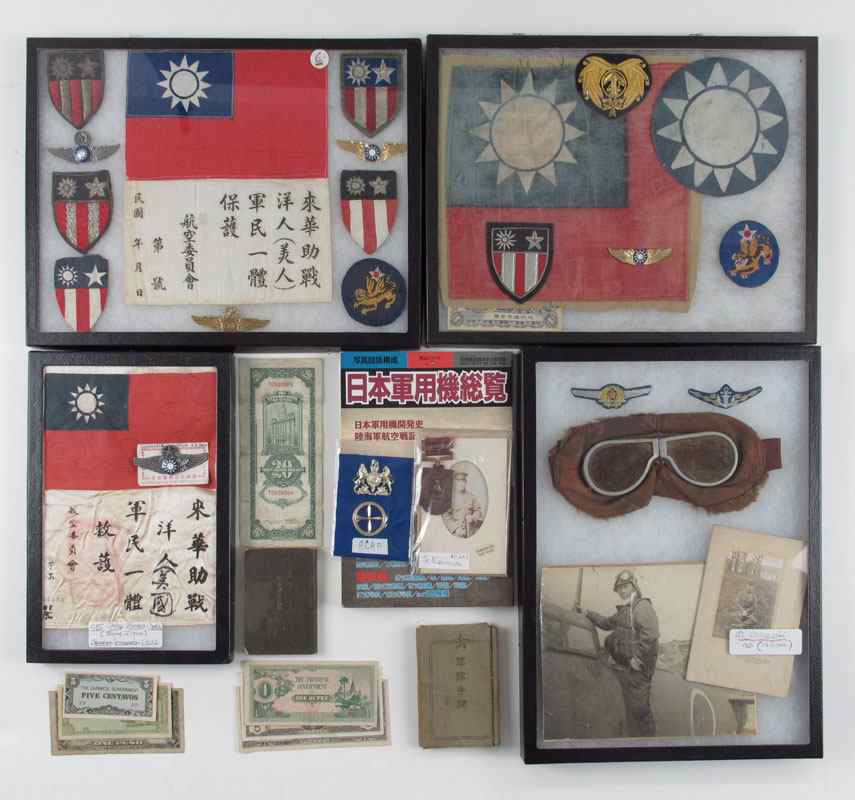 Appraisal: COLLECTION WWII FLYING TIGER AVIATION MEMORABILIA To include Flying Tigers