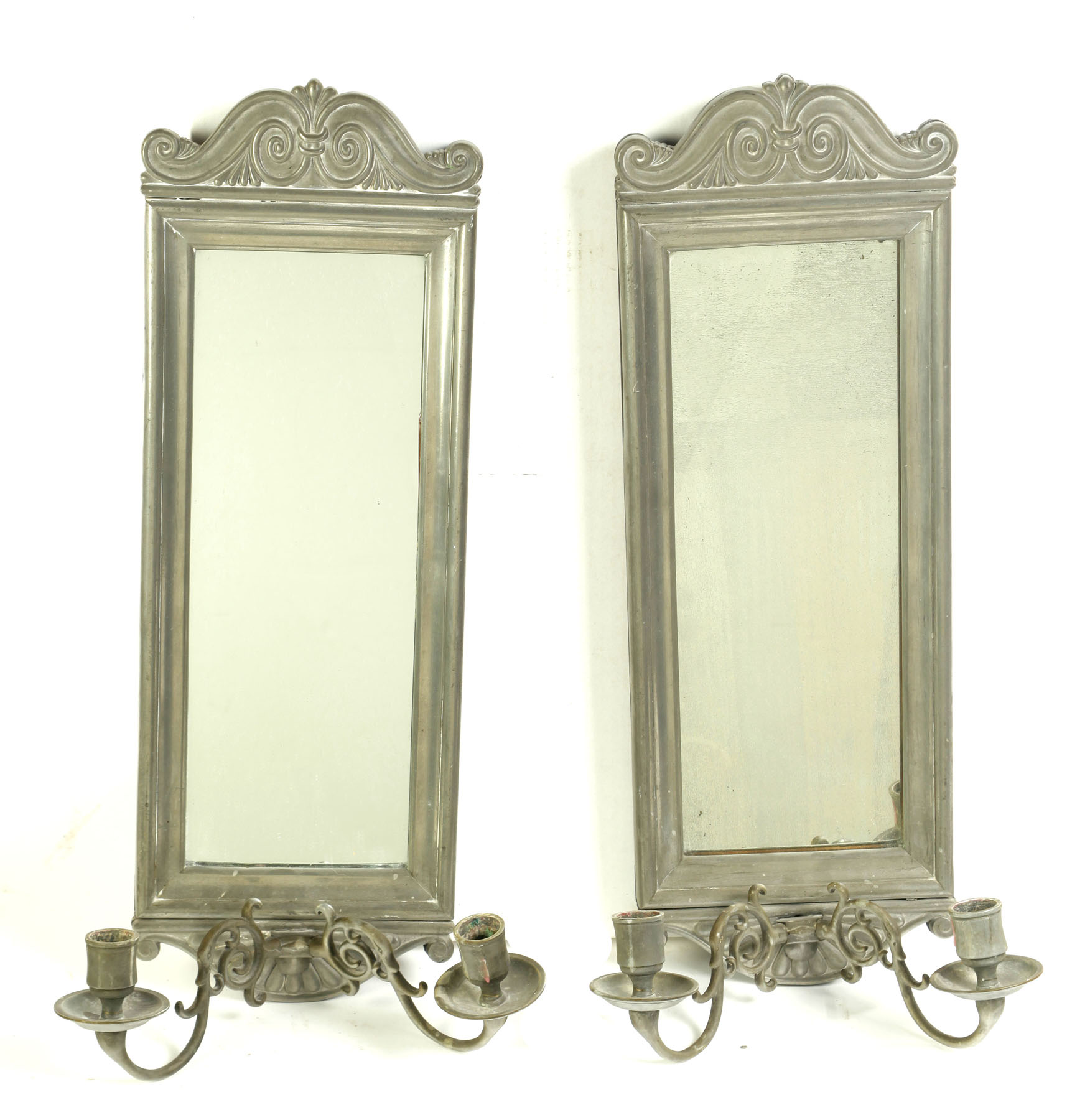 Appraisal: PAIR OF WALL SCONCES Continental th quarter- th century mirrored