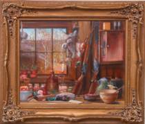 Appraisal: Staples American th Century Oil on canvas signed lower right