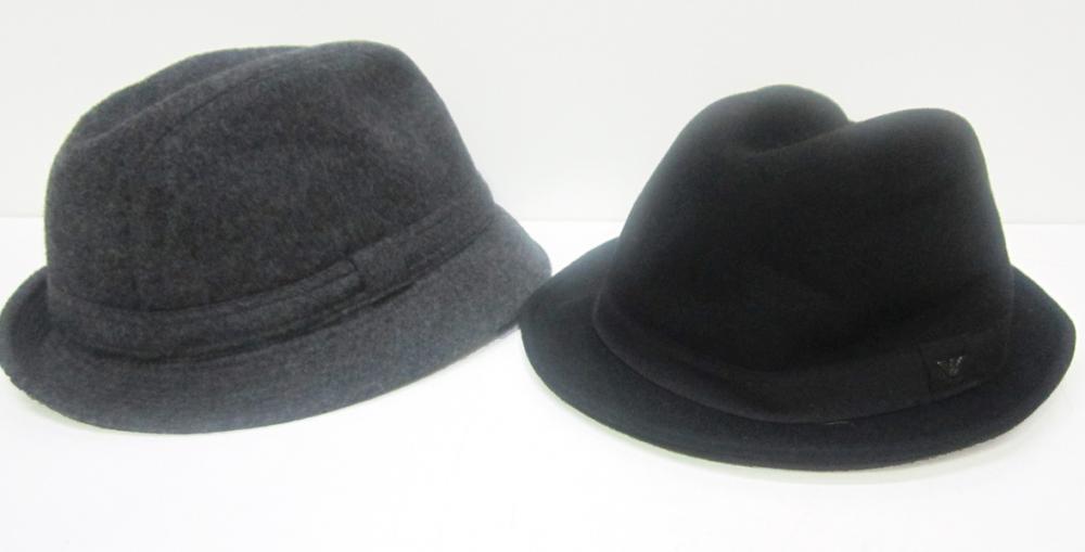 Appraisal: TWO MENS WOOLEN HATS TWO MENS WOOLEN HATS No Entry