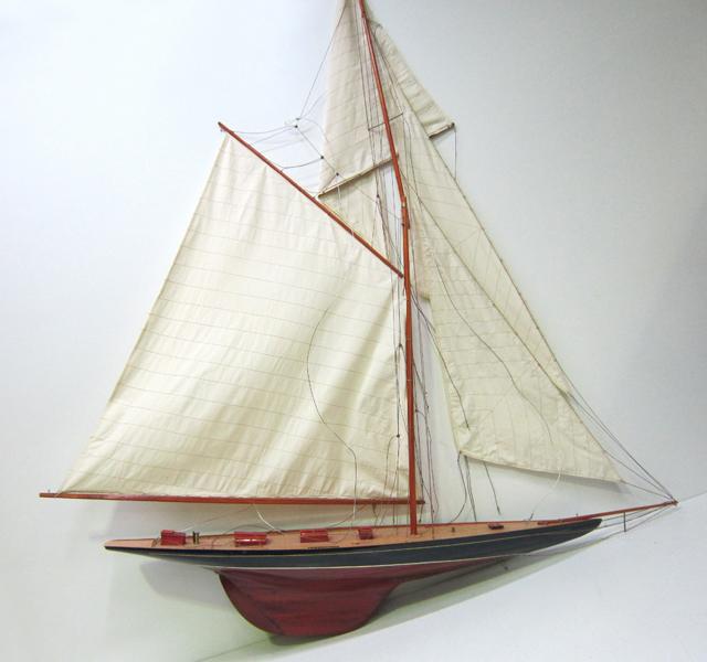 Appraisal: A HAND BUILT WOODEN MODEL OF A SHIP X CM