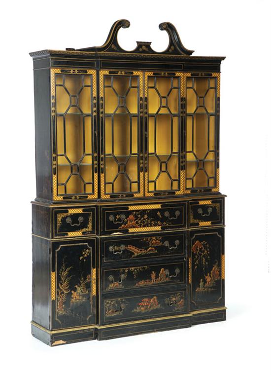 Appraisal: DECORATED CHINESE-STYLE CABINET American th century mixed woods Black ground