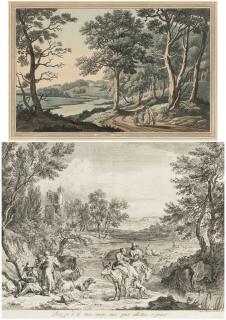 Appraisal: A PAIR OF ANTIQUE ETCHINGS A PAIR OF ANTIQUE ETCHINGSComprising