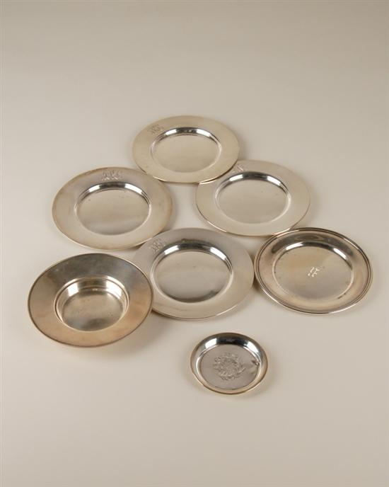 Appraisal: Seven Pieces of Sterling five bread and butter plates four