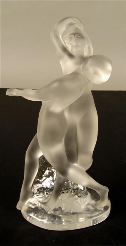 Appraisal: Lalique 'Deux Danseuses' glass figure th century In frosted and