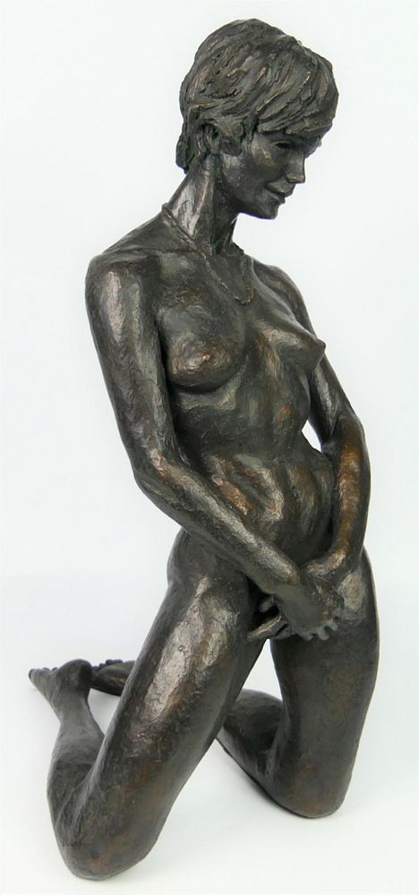 Appraisal: THOMAS HOLLAND USA - KNEELING NUDE SCULP Thomas Holland AMERICAN