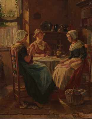 Appraisal: Adolf Raufer German Austrian - Three young women in a