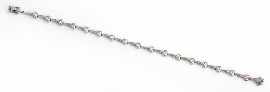 Appraisal: A platinum seventeen diamond set bracelet estimated total diamond weight