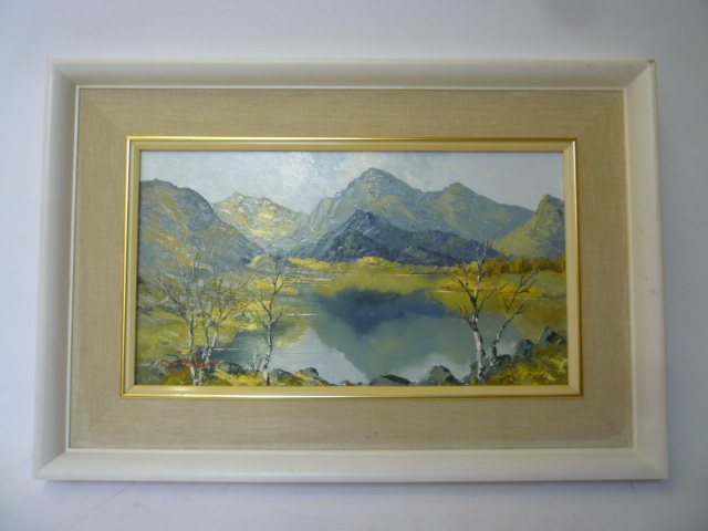 Appraisal: CHARLES WYATT WARREN - Snowden from Llanberis Lake oil on