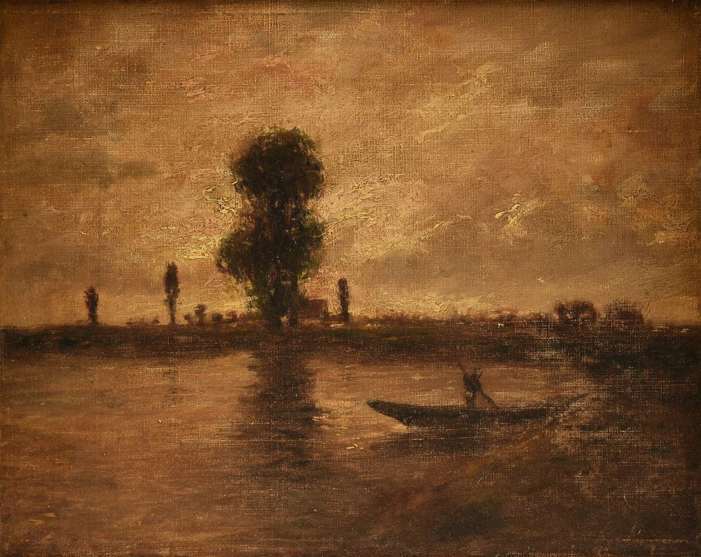 Appraisal: CHARLES FRAN OIS DAUBIGNY French - A PAINTING The Boatman