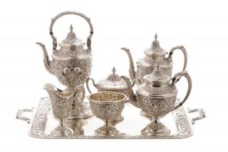 Appraisal: Manchester Silver Sterling Tea Coffee Service Manchester Silver Co American