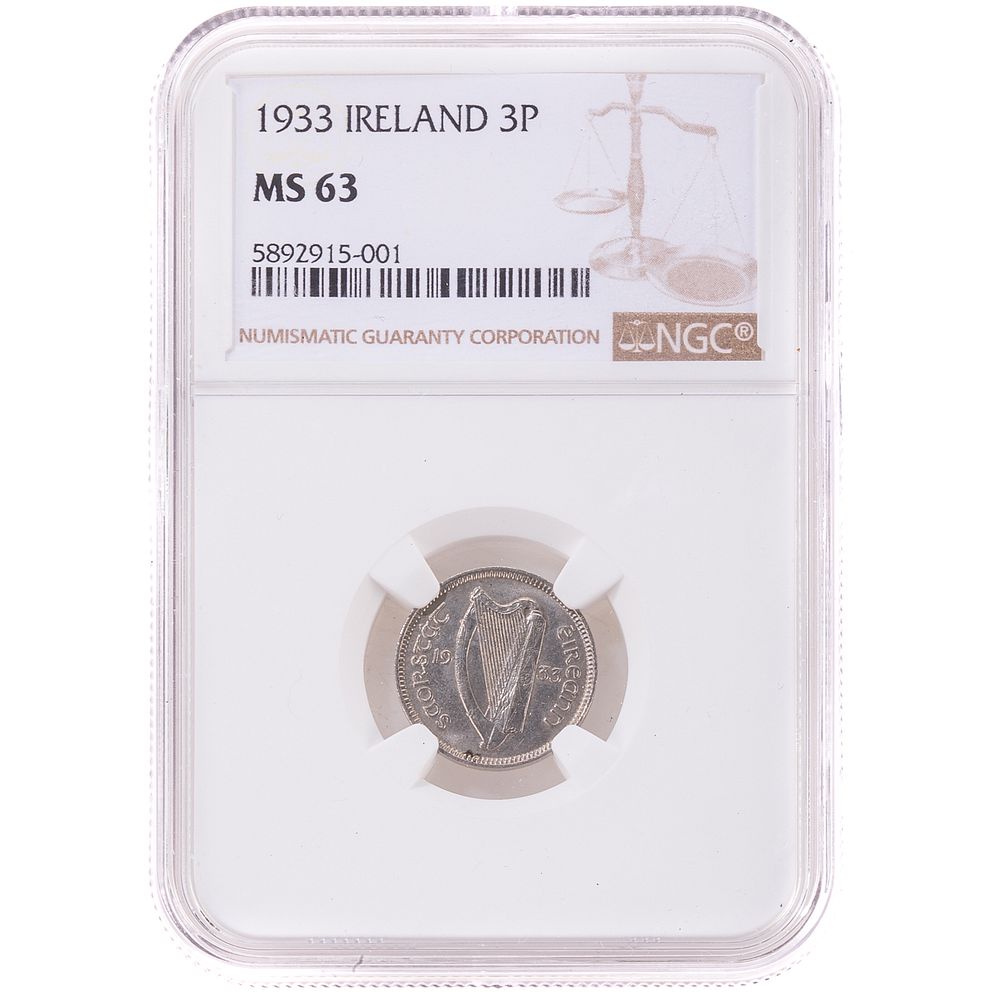 Appraisal: Ireland Three Pence NGC MS Ireland Pence NGC MS KM-