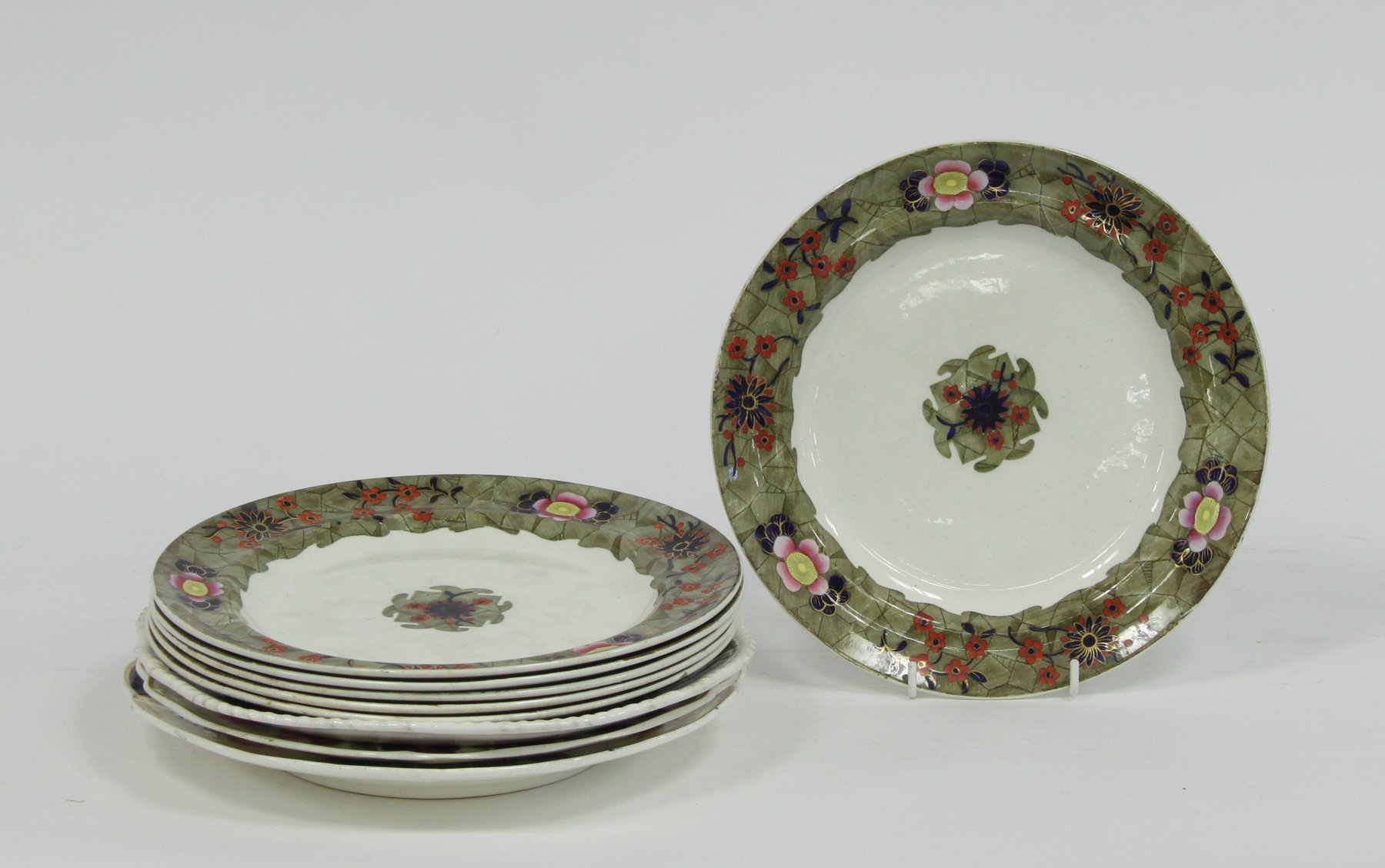 Appraisal: A Derby plate painted roses cm diameter a plate painted