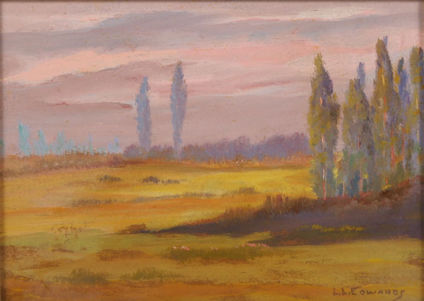 Appraisal: Lionel Louis Edwards American - landscape at dusk oil on