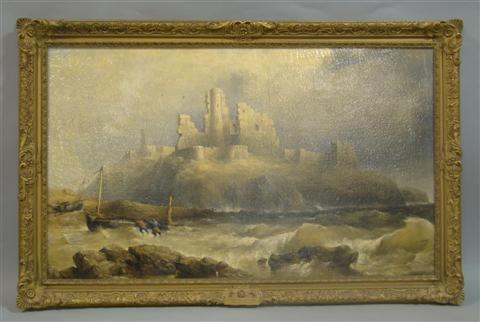 Appraisal: JAMES WEBB BRITISH - CASTLE RUIN AND STORM - SAINT