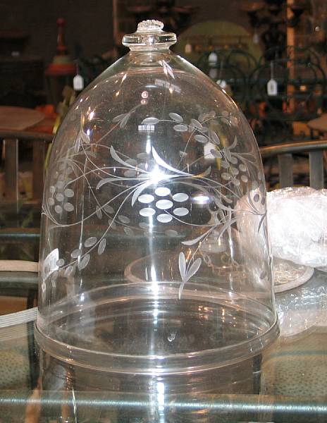 Appraisal: A Continental blown glass hundi lantern second half th century