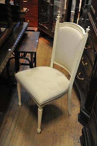 Appraisal: A LOUIS XVI STYLE SIDE CHAIR IN WHITE TONES