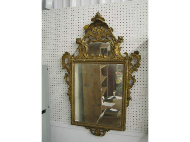 Appraisal: Early Italian Carved Gesso Mirror rococo style approx x overall