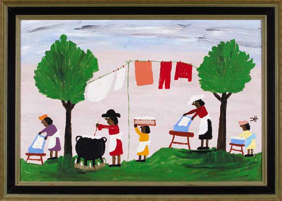 Appraisal: Clementine Hunter American Louisiana - Wash Day oil on canvas