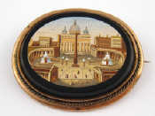 Appraisal: A fine th century micromosaic brooch with a carat gold