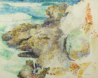 Appraisal: Watercolor William Gaw William Alexander Gaw American - Rocks and