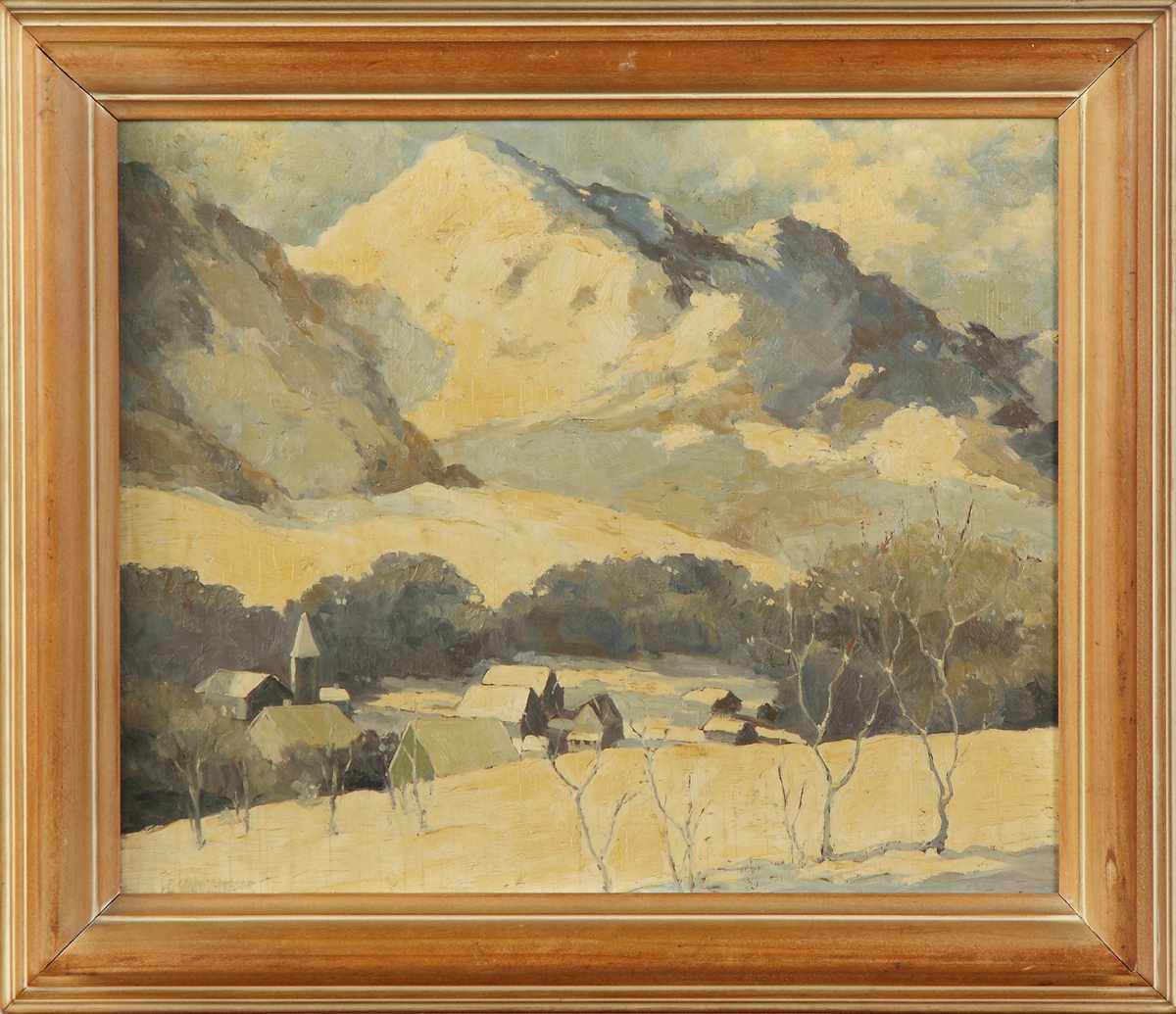 Appraisal: George Spangenberg American California - ''Mountain Hamlet'' Sgn Lower left