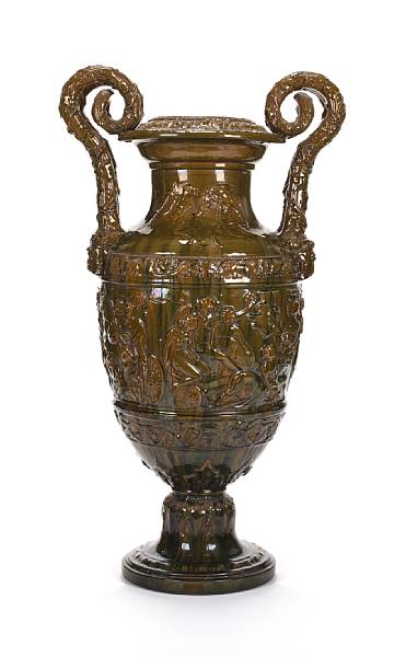 Appraisal: A Clement Massier glazed earthenware large urn early th century