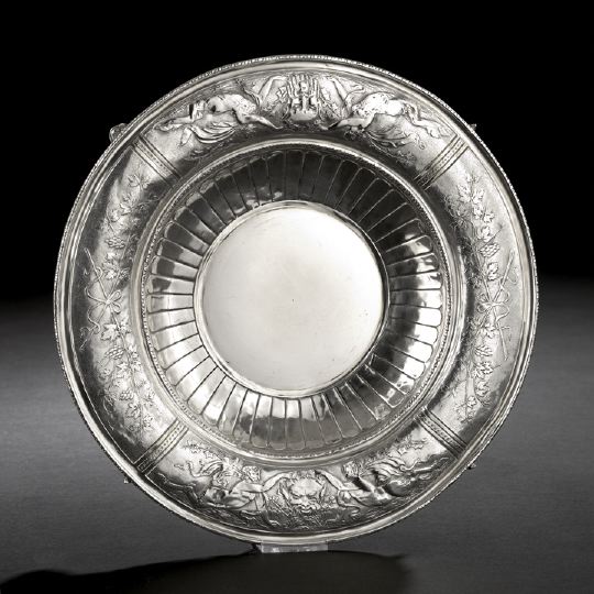 Appraisal: Continental Silver Fruit Bowl first quarter th century of circular