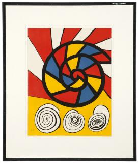 Appraisal: Alexander Calder ''Phonograph'' signed in pencil lower center Calder inscribed