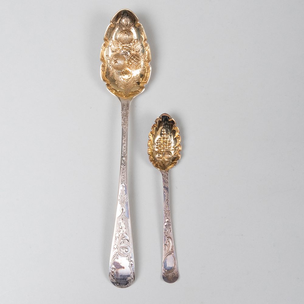 Appraisal: Set of George III Scottish and Victorian Silver Berry Spoons