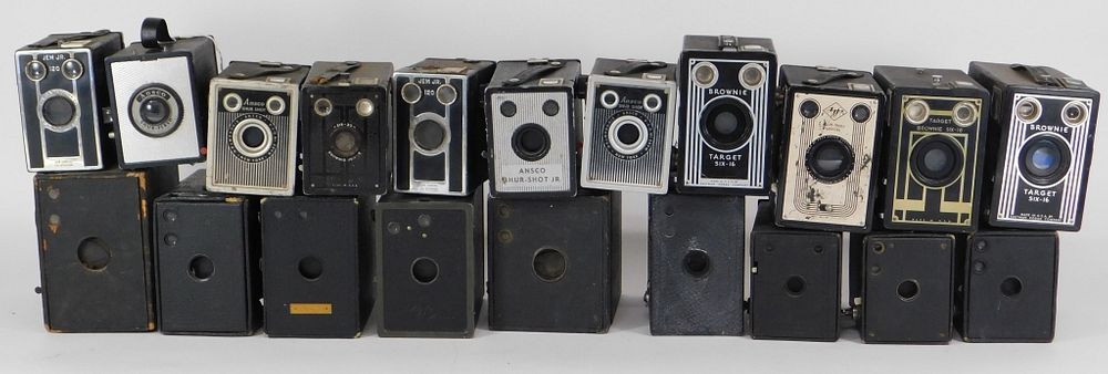 Appraisal: Lot of Box Cameras Lot of box cameras Includes Ansco