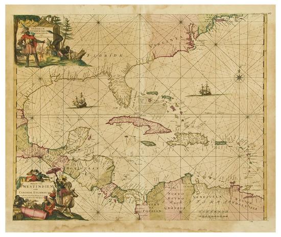 Appraisal: MAP - DE WIT Frederick Pascaerte van Westindien ende Caribse