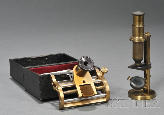 Appraisal: Two Microscopes late th early th century one a small